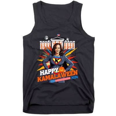 Happy Kamalaween Kamala Harris Halloween Cat Ladies Witches Tank Top