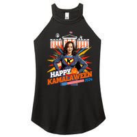 Happy Kamalaween Kamala Harris Halloween Cat Ladies Witches Women's Perfect Tri Rocker Tank