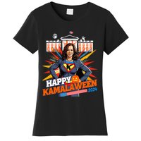 Happy Kamalaween Kamala Harris Halloween Cat Ladies Witches Women's T-Shirt