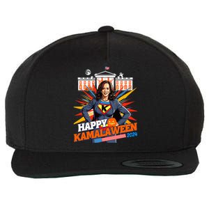 Happy Kamalaween Kamala Harris Halloween Cat Ladies Witches Wool Snapback Cap