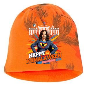 Happy Kamalaween Kamala Harris Halloween Cat Ladies Witches Kati - Camo Knit Beanie