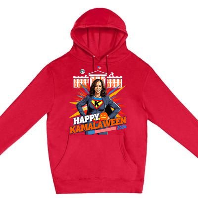 Happy Kamalaween Kamala Harris Halloween Cat Ladies Witches Premium Pullover Hoodie