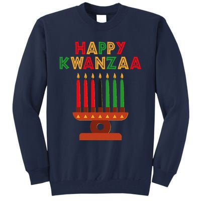 Happy Kwanzaa Kinara Seven Candles African American Tall Sweatshirt