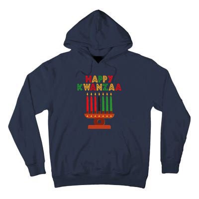 Happy Kwanzaa Kinara Seven Candles African American Tall Hoodie