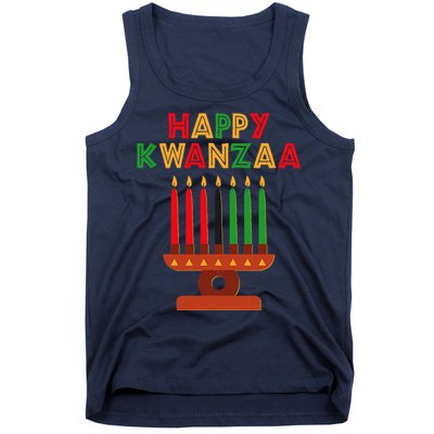 Happy Kwanzaa Kinara Seven Candles African American Tank Top