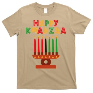 Happy Kwanzaa Kinara Seven Candles African American T-Shirt