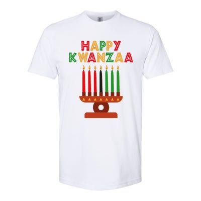 Happy Kwanzaa Kinara Seven Candles African American Softstyle CVC T-Shirt