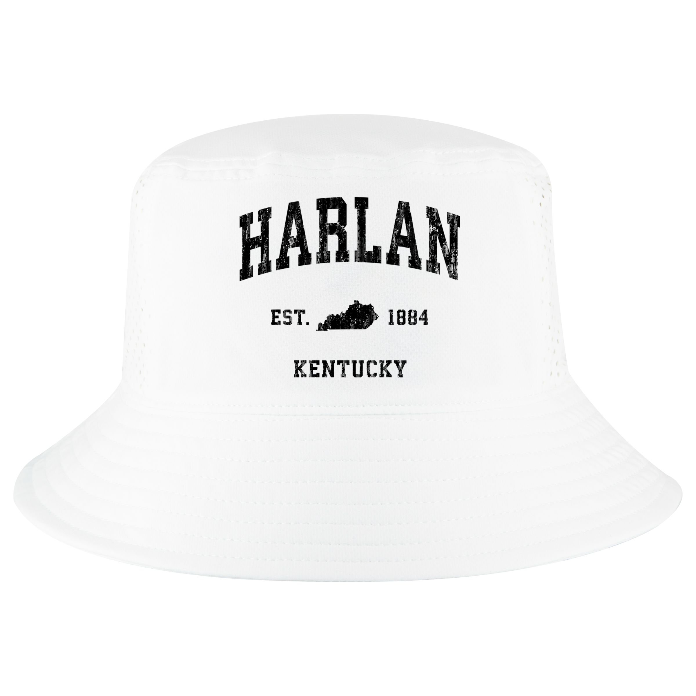 Harlan Kentucky Ky Vintage Established Athletic Sports Design Cool Comfort Performance Bucket Hat