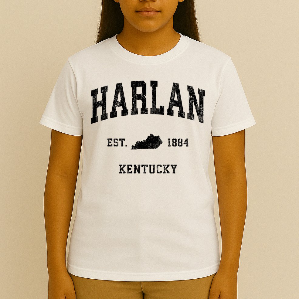 Harlan Kentucky Ky Vintage Established Athletic Sports Design T-Shirt