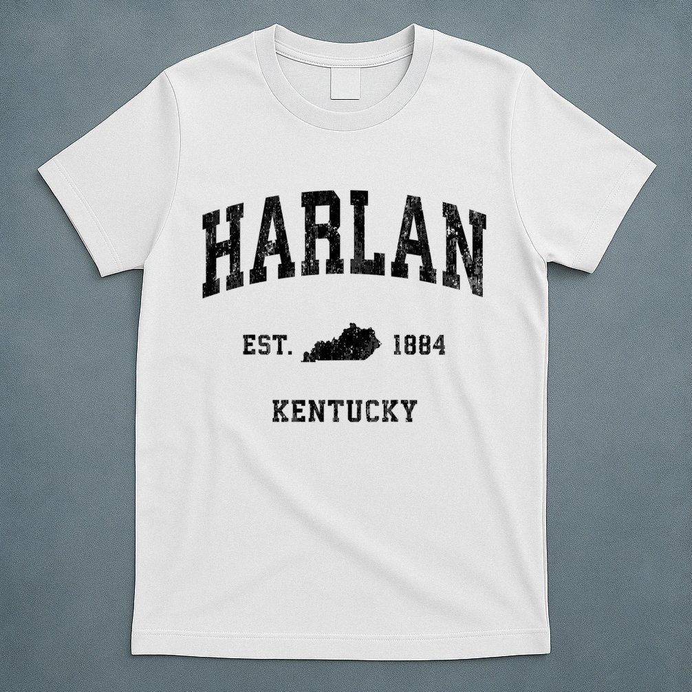 Harlan Kentucky Ky Vintage Established Athletic Sports Design T-Shirt