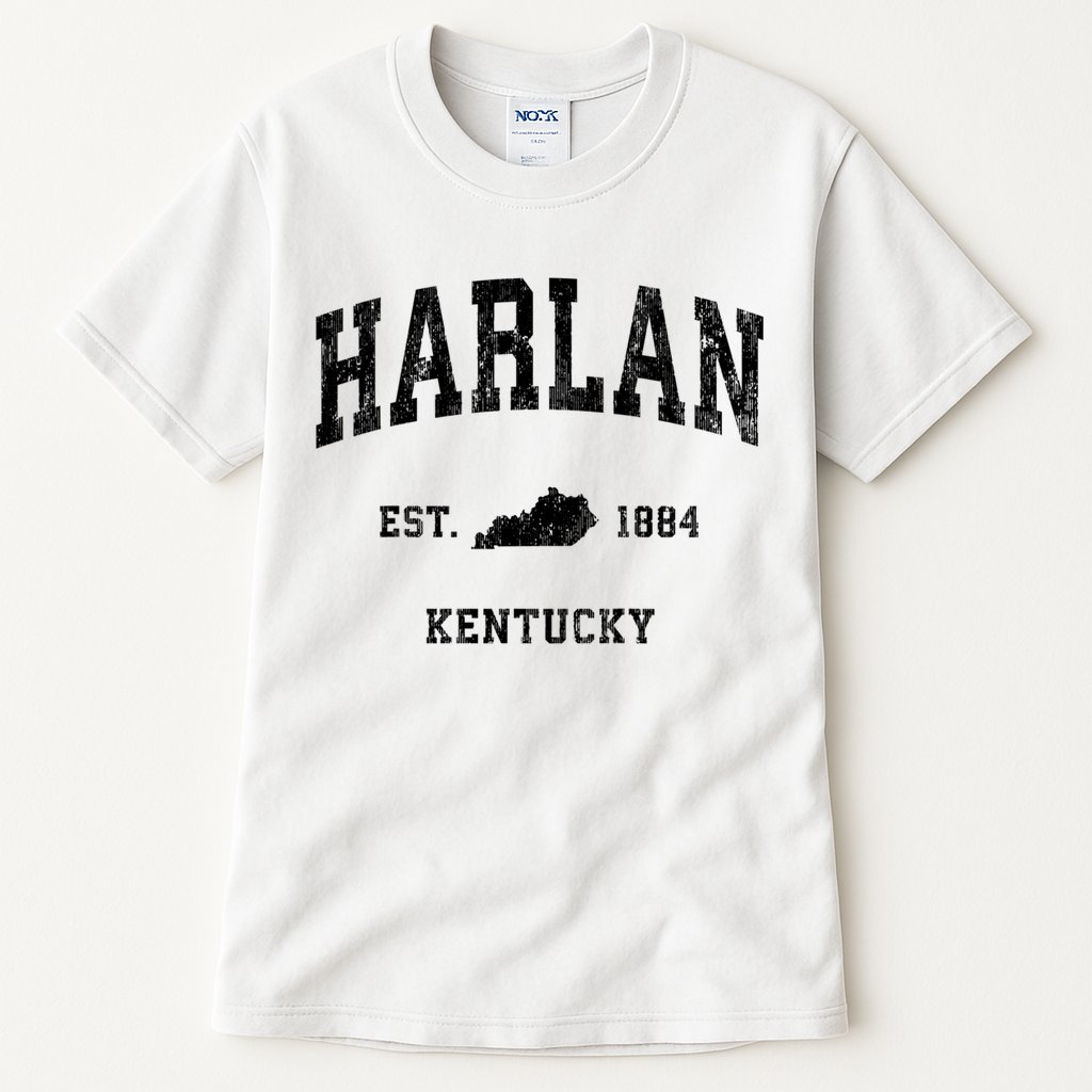 Harlan Kentucky Ky Vintage Established Athletic Sports Design Tall T-Shirt