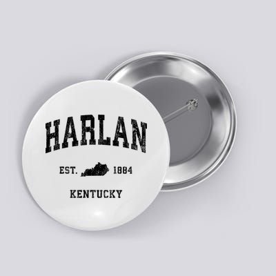 Harlan Kentucky Ky Vintage Established Athletic Sports Design Button