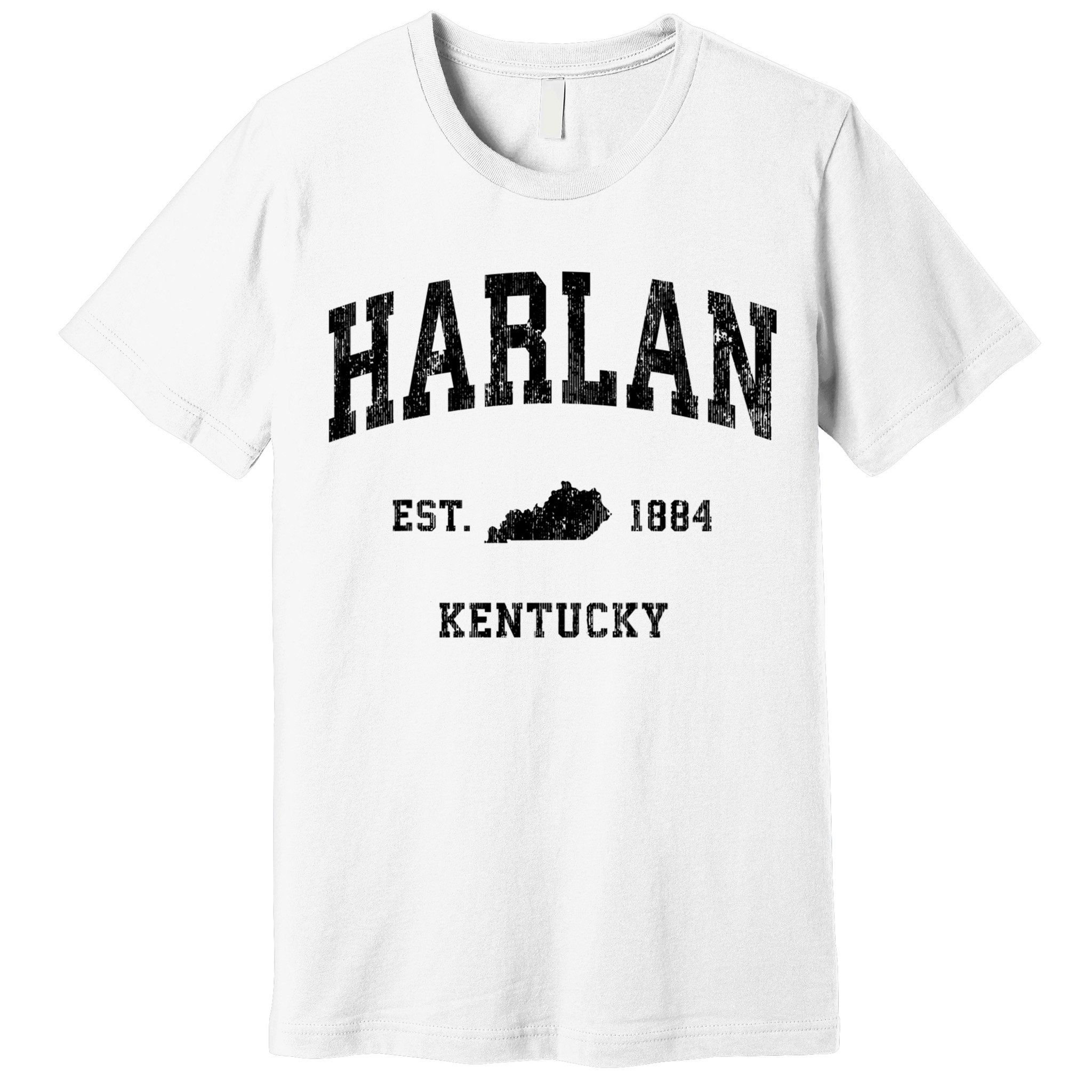 Harlan Kentucky Ky Vintage Established Athletic Sports Design Premium T-Shirt