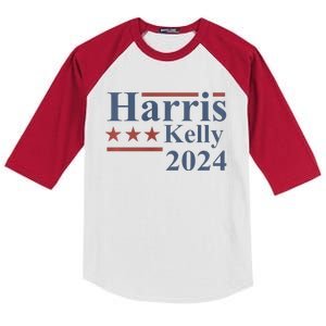 Harris Kelly Kamala Harris 2024 Presidential Campaign Kids Colorblock Raglan Jersey