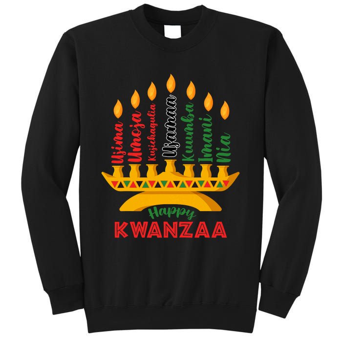 Happy Kwanzaa Kinara Seven Candles Principles Of Kwanzaa Sweatshirt