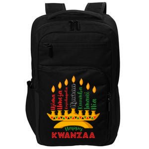 Happy Kwanzaa Kinara Seven Candles Principles Of Kwanzaa Impact Tech Backpack