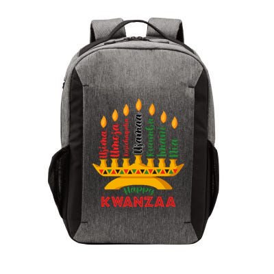 Happy Kwanzaa Kinara Seven Candles Principles Of Kwanzaa Vector Backpack