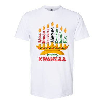 Happy Kwanzaa Kinara Seven Candles Principles Of Kwanzaa Softstyle CVC T-Shirt