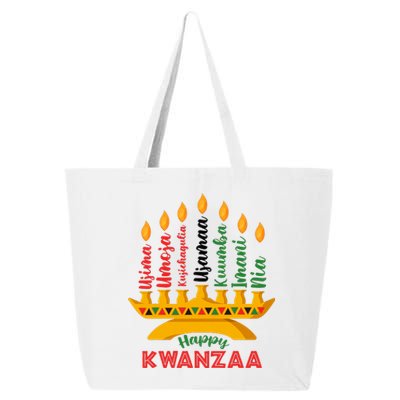 Happy Kwanzaa Kinara Seven Candles Principles Of Kwanzaa 25L Jumbo Tote