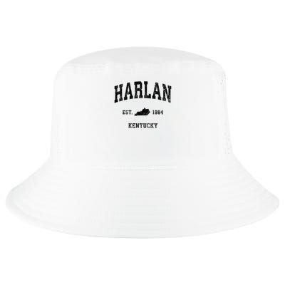Harlan Kentucky KY Vintage Athletic Black Sports Cool Comfort Performance Bucket Hat