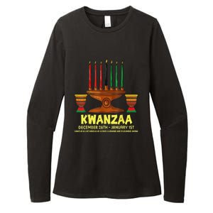 Happy Kwanzaa Kinara Candles African American Christmas Day Womens CVC Long Sleeve Shirt