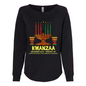 Happy Kwanzaa Kinara Candles African American Christmas Day Womens California Wash Sweatshirt