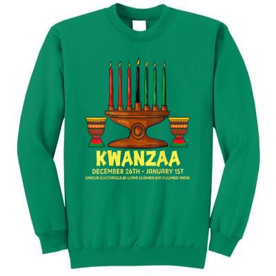 Happy Kwanzaa Kinara Candles African American Christmas Day Sweatshirt