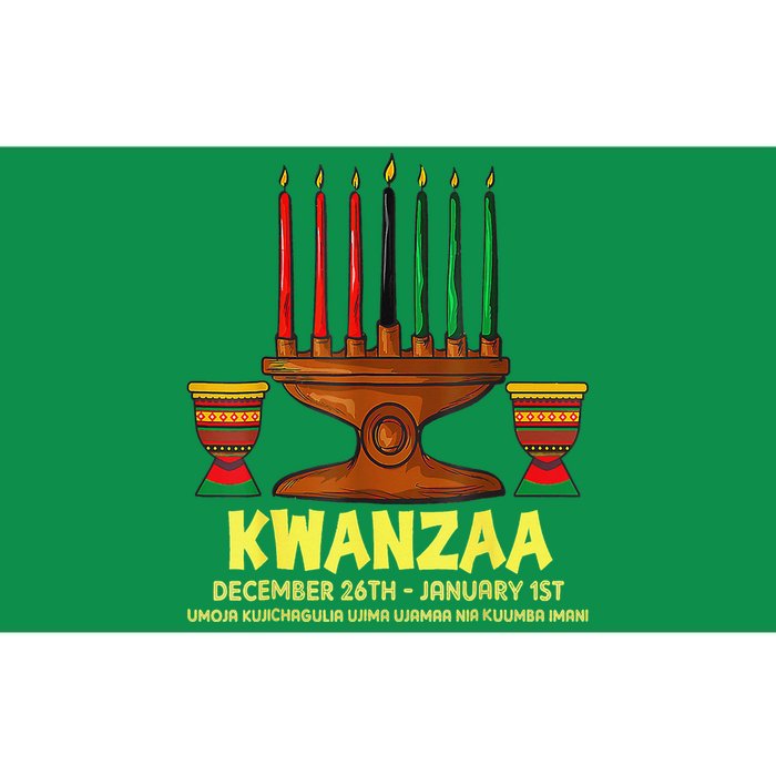 Happy Kwanzaa Kinara Candles African American Christmas Day Bumper Sticker