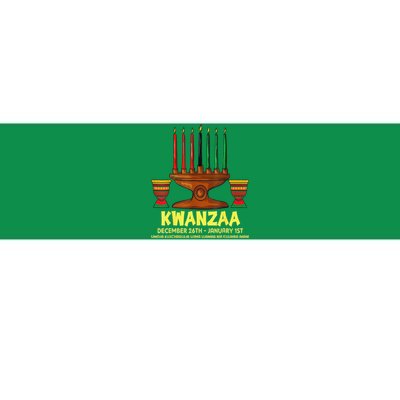 Happy Kwanzaa Kinara Candles African American Christmas Day Bumper Sticker