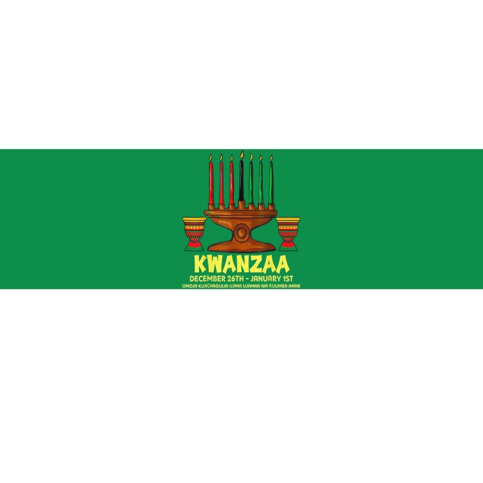 Happy Kwanzaa Kinara Candles African American Christmas Day Bumper Sticker