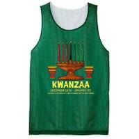 Happy Kwanzaa Kinara Candles African American Christmas Day Mesh Reversible Basketball Jersey Tank