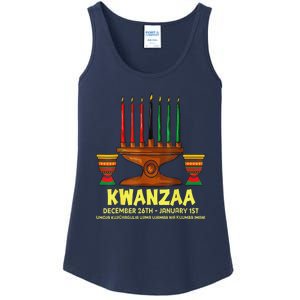 Happy Kwanzaa Kinara Candles African American Christmas Day Ladies Essential Tank