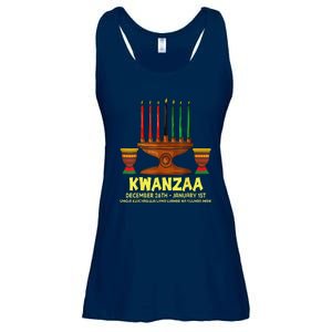 Happy Kwanzaa Kinara Candles African American Christmas Day Ladies Essential Flowy Tank