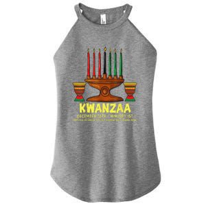 Happy Kwanzaa Kinara Candles African American Christmas Day Women's Perfect Tri Rocker Tank