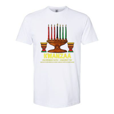 Happy Kwanzaa Kinara Candles African American Christmas Day Softstyle CVC T-Shirt