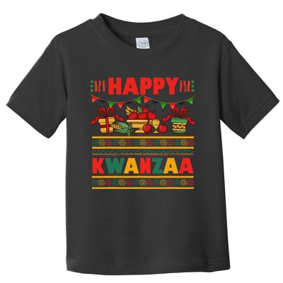 Happy Kwanzaa Kinara Candles African American Christmas Xmas Toddler T-Shirt