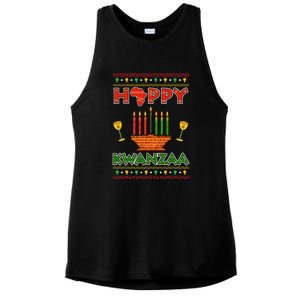 Happy Kwanzaa Kinara Candles African American Christmas Xmas Ladies PosiCharge Tri-Blend Wicking Tank