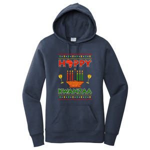 Happy Kwanzaa Kinara Candles African American Christmas Xmas Women's Pullover Hoodie