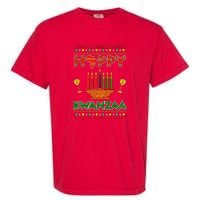 Happy Kwanzaa Kinara Candles African American Christmas Xmas Garment-Dyed Heavyweight T-Shirt