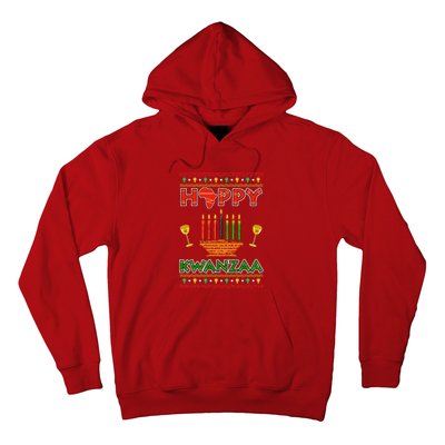 Happy Kwanzaa Kinara Candles African American Christmas Xmas Hoodie