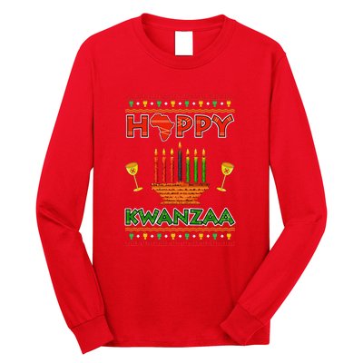 Happy Kwanzaa Kinara Candles African American Christmas Xmas Long Sleeve Shirt