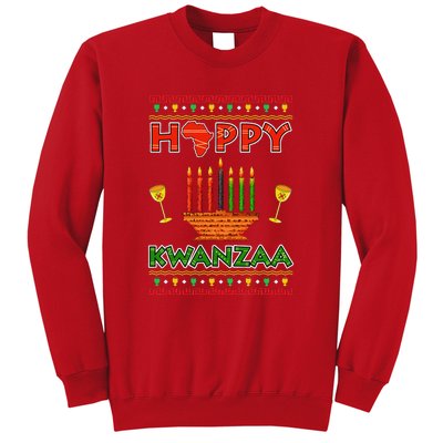 Happy Kwanzaa Kinara Candles African American Christmas Xmas Sweatshirt