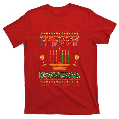 Happy Kwanzaa Kinara Candles African American Christmas Xmas T-Shirt