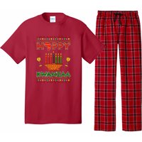 Happy Kwanzaa Kinara Candles African American Christmas Xmas Pajama Set