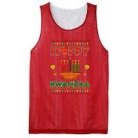 Happy Kwanzaa Kinara Candles African American Christmas Xmas Mesh Reversible Basketball Jersey Tank