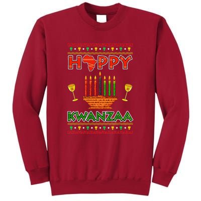 Happy Kwanzaa Kinara Candles African American Christmas Xmas Tall Sweatshirt