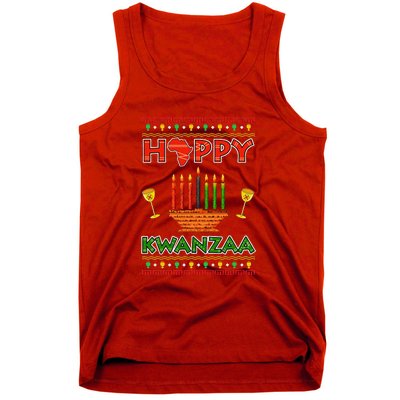 Happy Kwanzaa Kinara Candles African American Christmas Xmas Tank Top