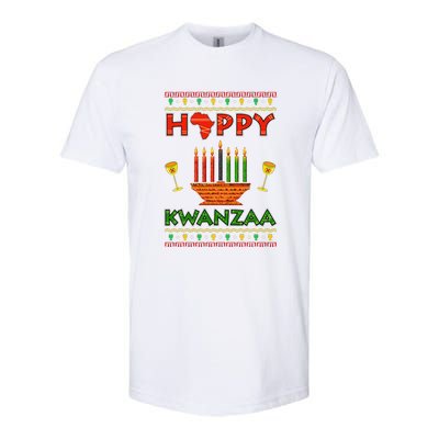 Happy Kwanzaa Kinara Candles African American Christmas Xmas Softstyle CVC T-Shirt