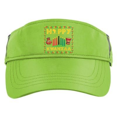 Happy Kwanzaa Kinara Candles Principles African American Adult Drive Performance Visor