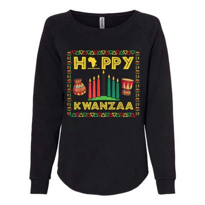 Happy Kwanzaa Kinara Candles Principles African American Womens California Wash Sweatshirt